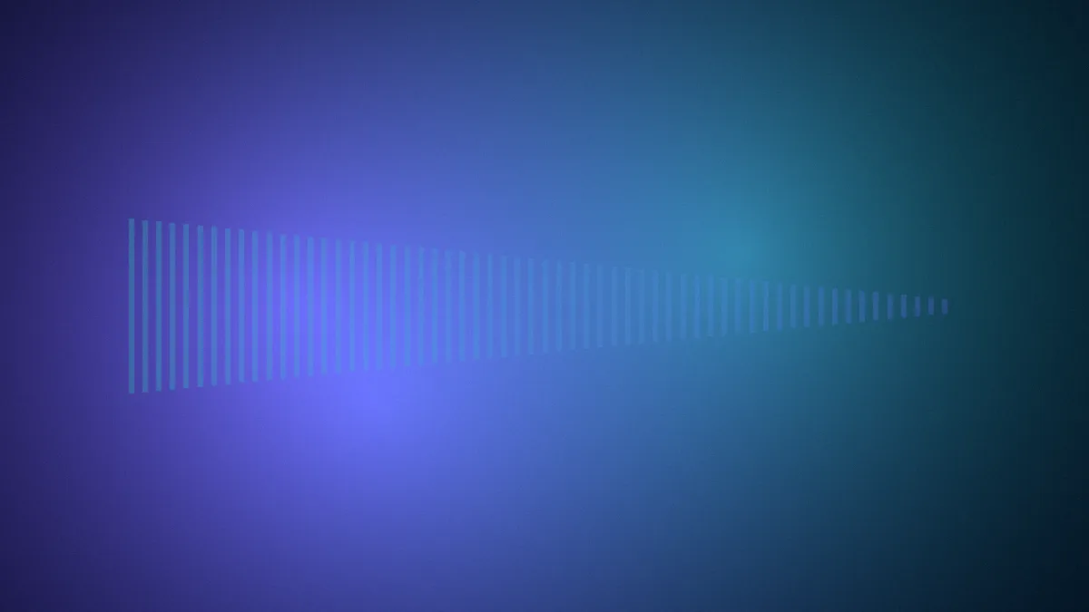 A serene teal orb transforming into a sharp indigo beam of directed light.